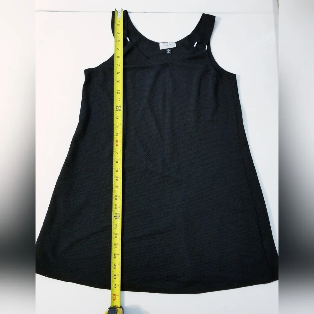 J. Valdi Black Sleeveless Ring Tank Cover Up Dress Size XL Swimwear Beach Pool